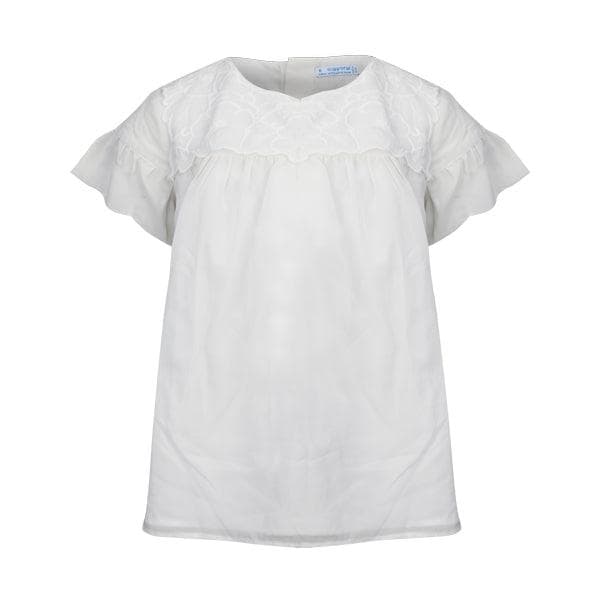 OFFWHITE KNITTED GAUZE BLOUSE