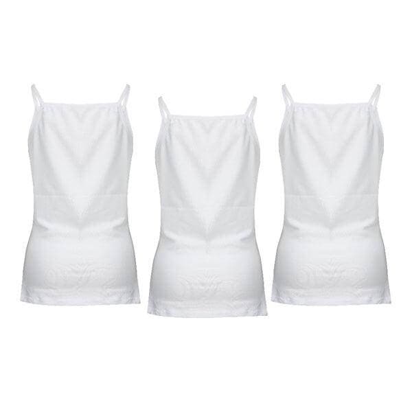 WHITE EMBELLISHED 3PCS CAMISOLE SET