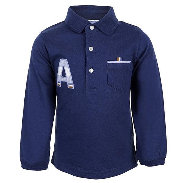 BLUE LONG SLEEVE POLO