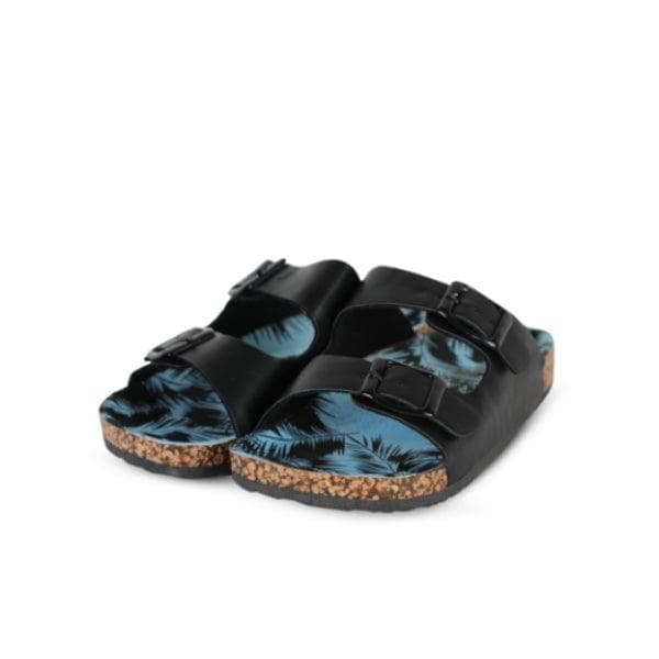BLACK BIRKIN SLIPPERS