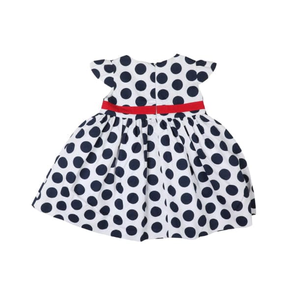 WHITE POLKA DOT FIT&FLARE DRES