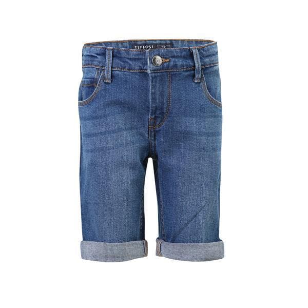 DENIM BLUE TURN UP SHORTS
