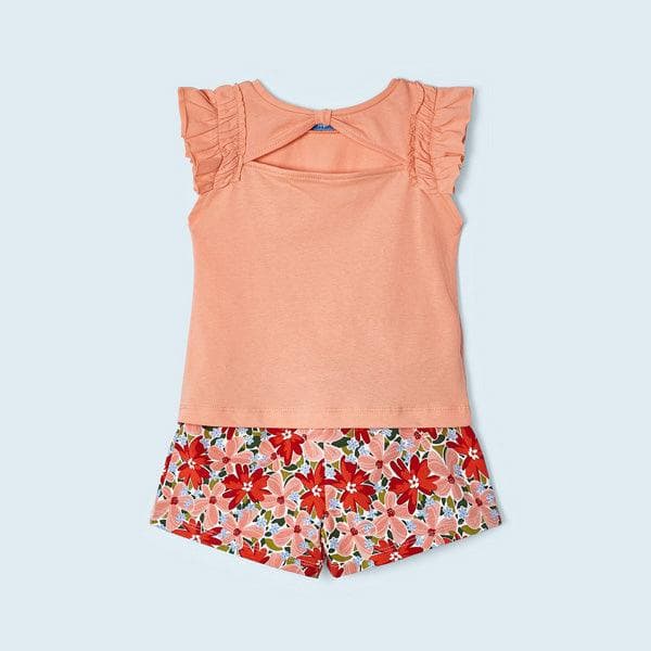 PEACH FLORAL SET