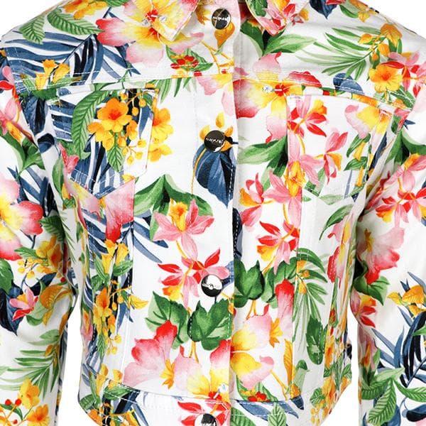 MULTICOLOR TWILL PRINT JACKET