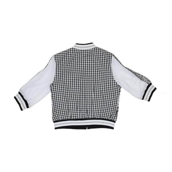 BLACK/WHITE SEQUIN BOMBER JACKET
