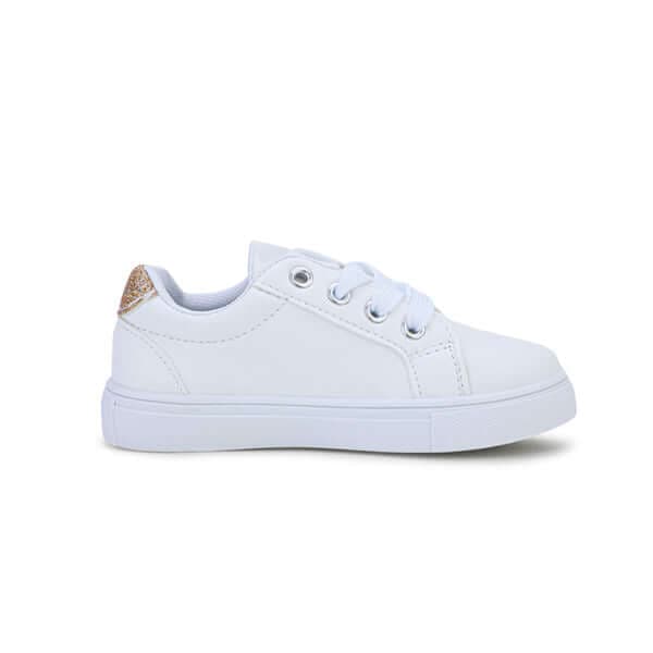 WHITE LACE UP SNEAKERS