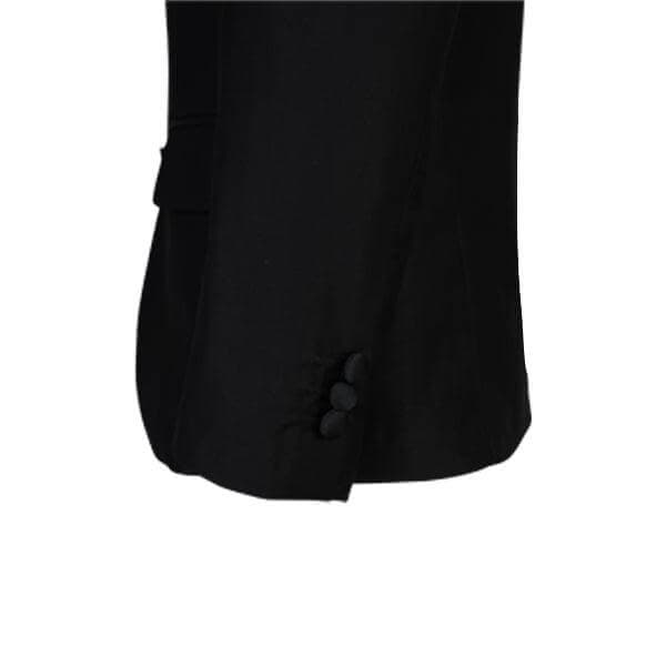 BLACK SATIN LAPEL 2 PIECE SUIT WITH BOW TIE