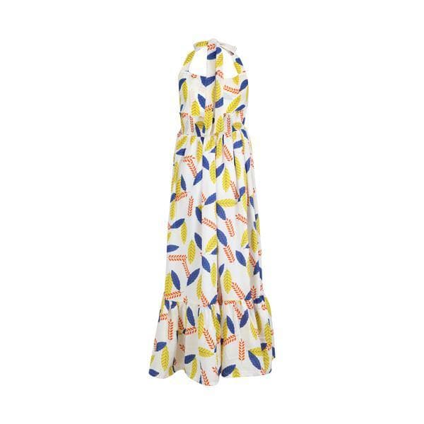 OFF WHITE FLORAL CHIFFON DRESS