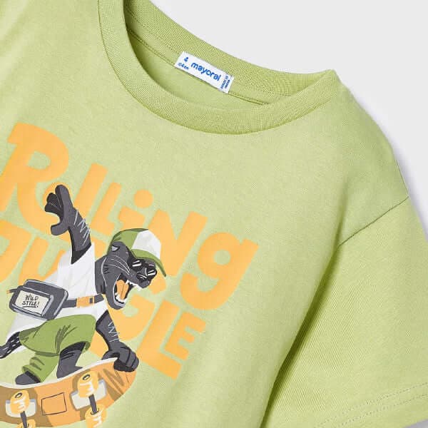 GREEN PRINT S/S TSHIRT