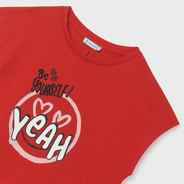 RED SLEVELESS T-SHIRT