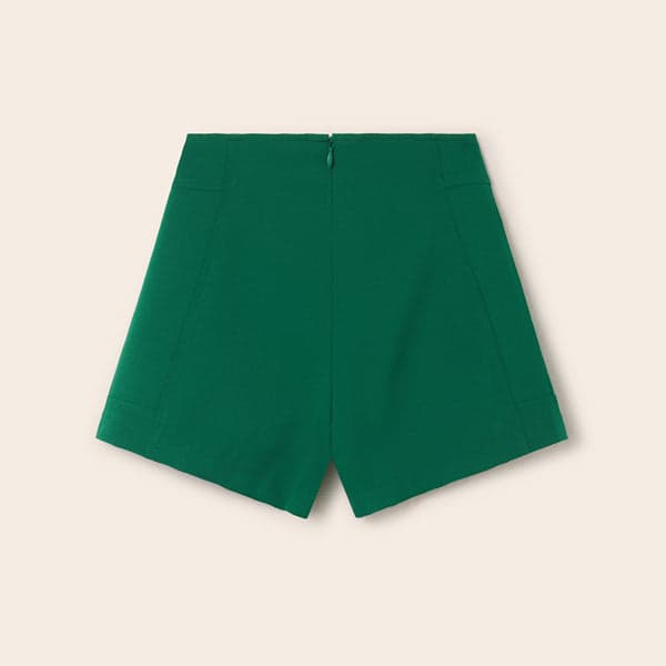 GREEN & WHITE SLEEVELESS BLOUSE & SHORT SET