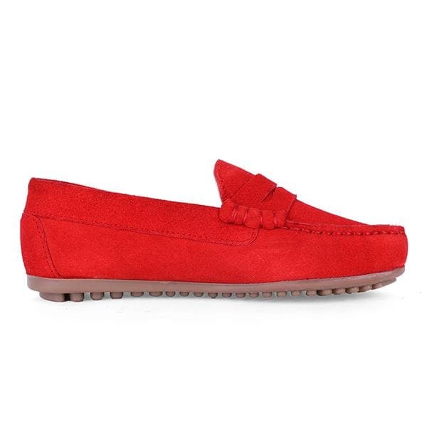 RED SUEDE FORMAL MOCCASIN