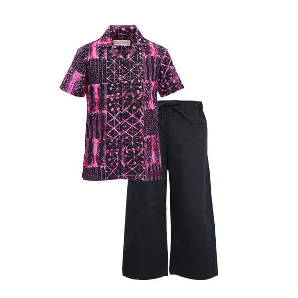 PINK S/S SHIRT & TROUSER SET