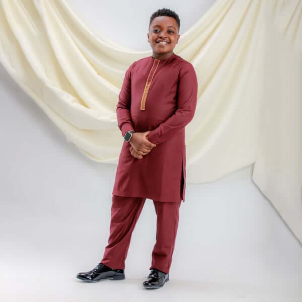 WINE TUNIC TROUSER SET