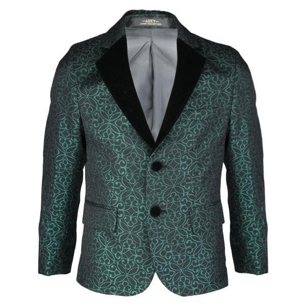 GREEN DAMASK 2 PIECE SUIT