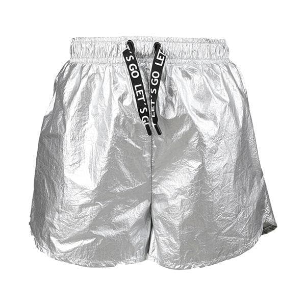 SILVER METALLIZED SHORTS