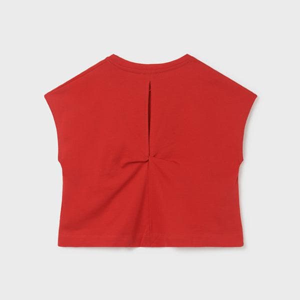 RED SLEVELESS T-SHIRT