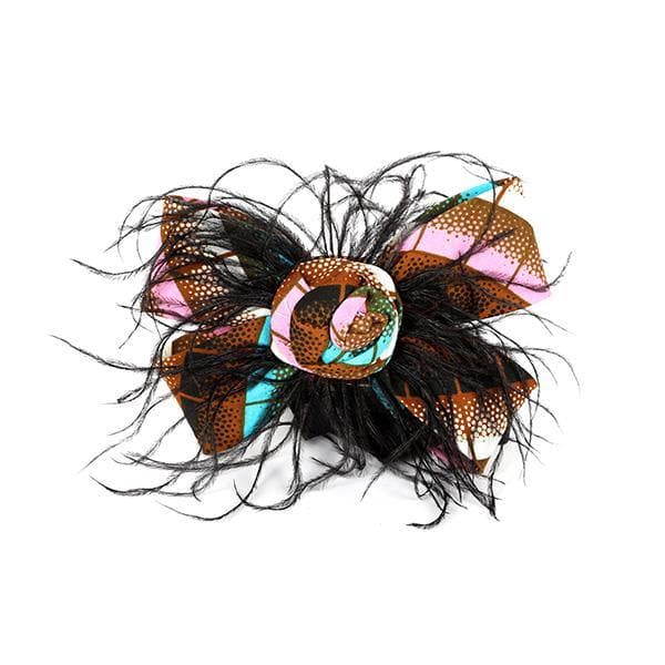 MULTI ANKARA FEATHER HAIR BAND