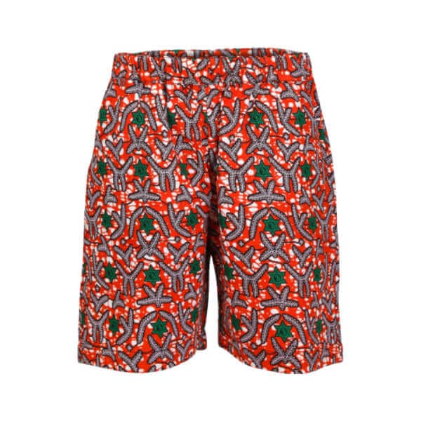 ORANGE ANKARA SHORT SET