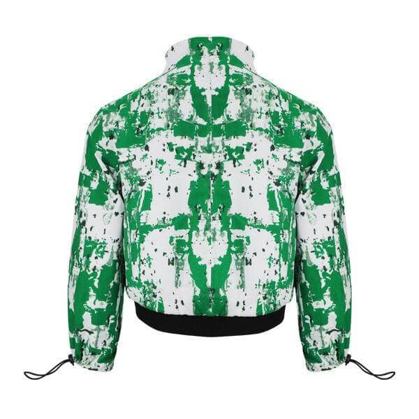 GREEN AND WHITE GIRLS ANKARA JACKET