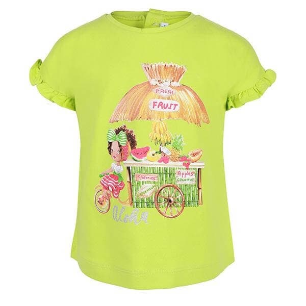 LIME GREEN S/S PRINT T-SHIRT