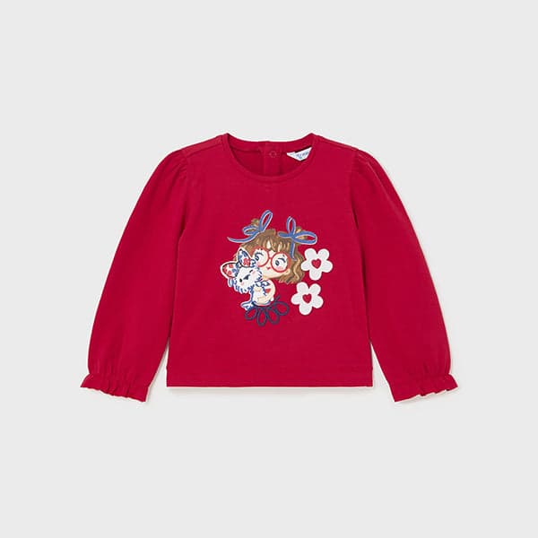 RED L/S BLOUSE
