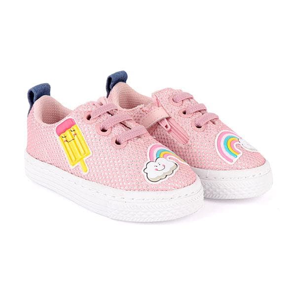 LT.PINK LACE UP SNEAKERS