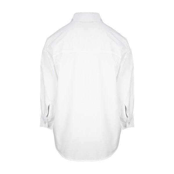 WHITE L/S BLOUSE