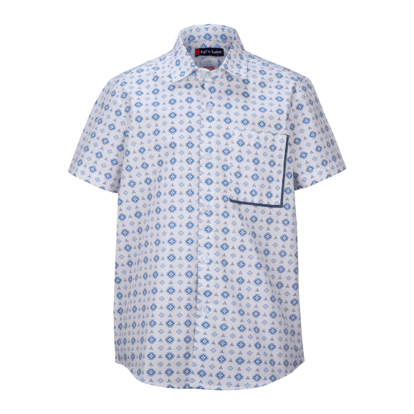 OFF WHITE & BLUE S/S SHIRT
