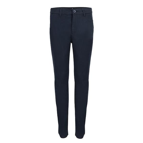 NAVY BASIC LONG TROUSERS