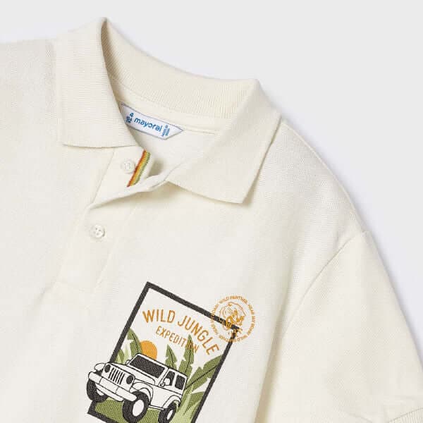 CREAM S/S POLO TEE