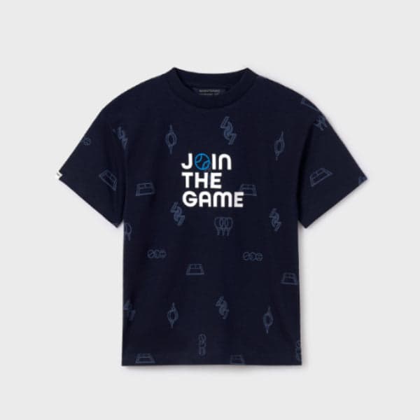NAVY BLUE PRINT S/S TSHIRT