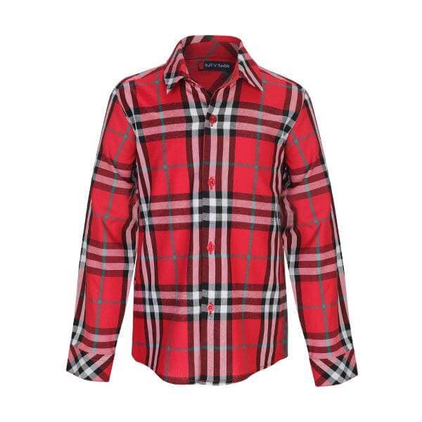 RED PLAID L/S SHIRT