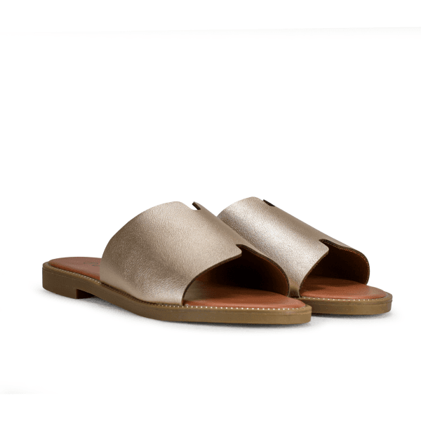 GOLD FLAT SLIPPERS
