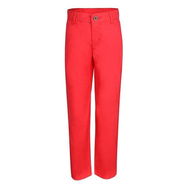 RED TWILL BASIC TROUSERS