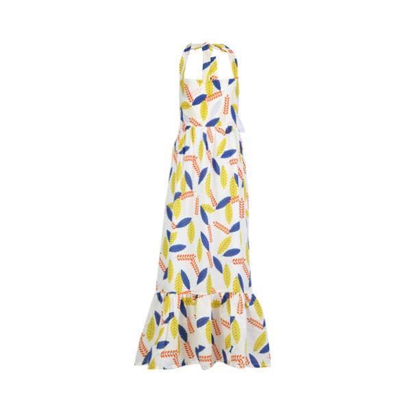 OFF WHITE FLORAL CHIFFON DRESS