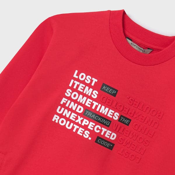 RED L/S PULLOVER