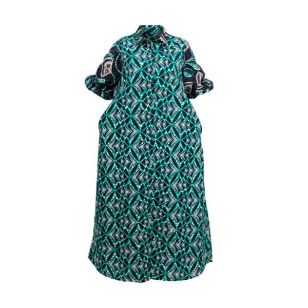GREEN SWING DRESS