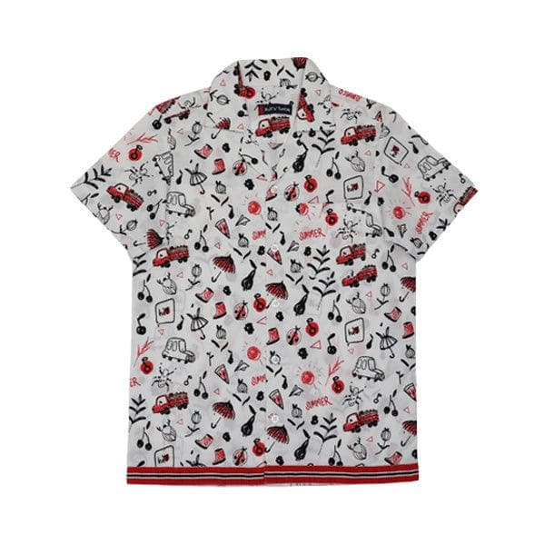 WHITE DOODLE S/S SHIRT