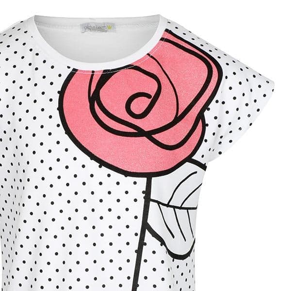 POLKA DOT WITH FLOWER TOP/LEGG