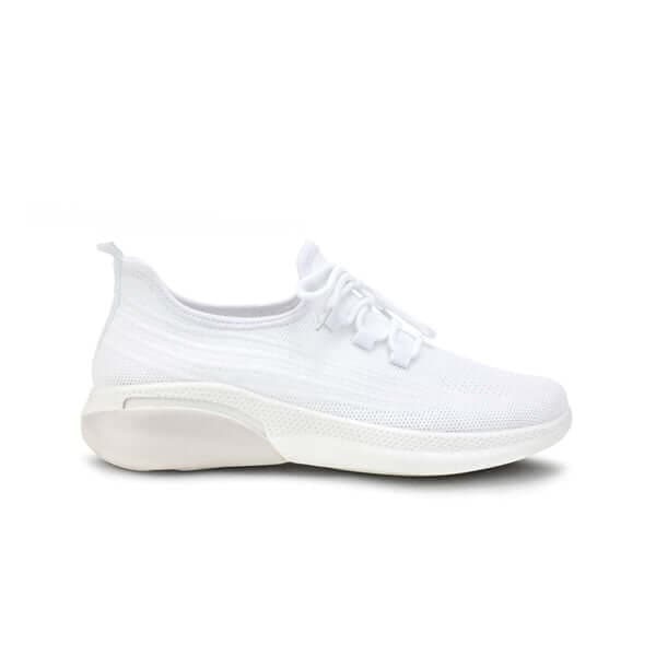 WHITE LACE UP SNEAKERS