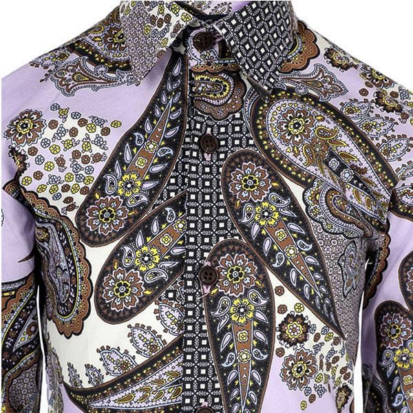 LILAC FLORAL PRINT  L/S SHIRT