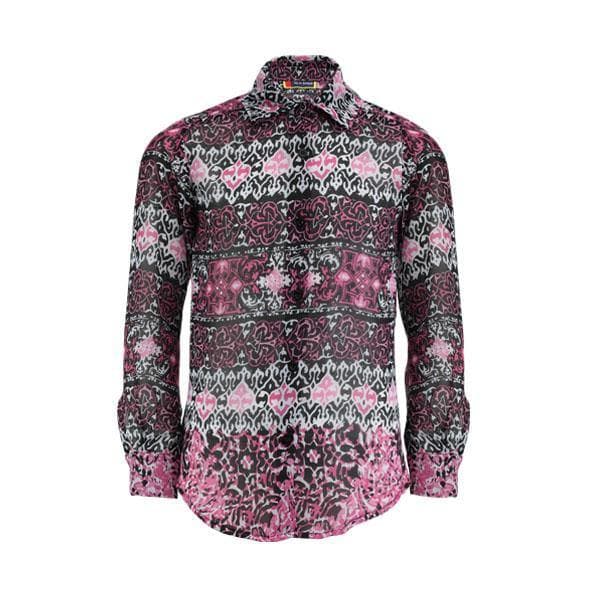 PURPLE L/S CHIFFON BLOUSE SHIRT