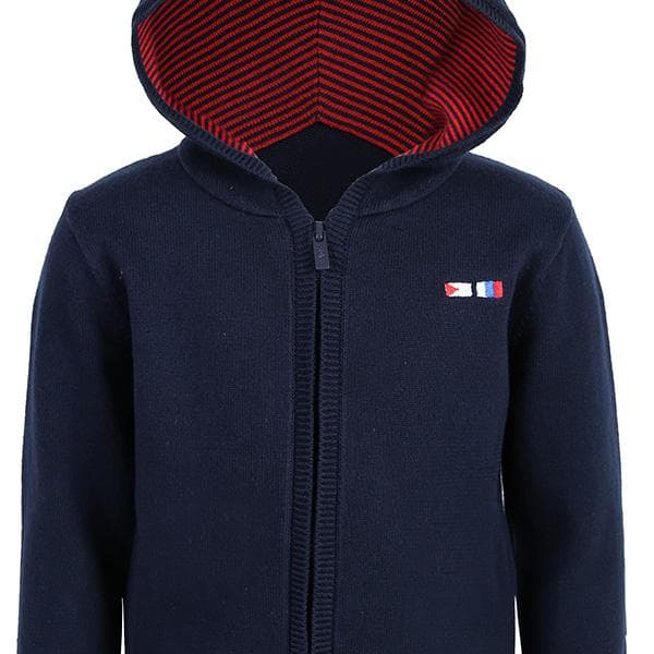 NAVY TRICOT HODDIE JACKET