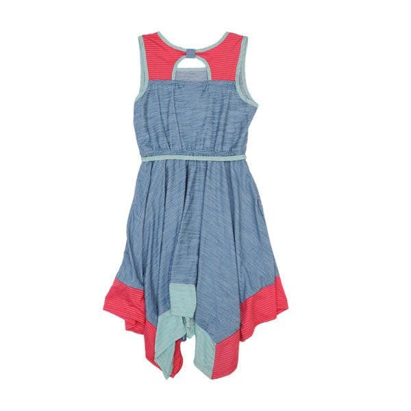 BLUE SLEEVELESS KNIT DRESS
