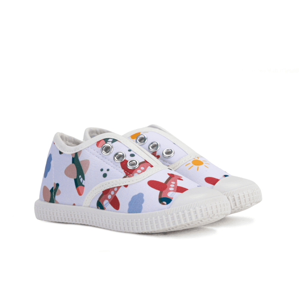 WHITE GEOMETRIC SNEAKERS Image