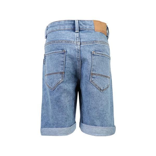 DENIM BLUE BOYS TURN UP SHORTS