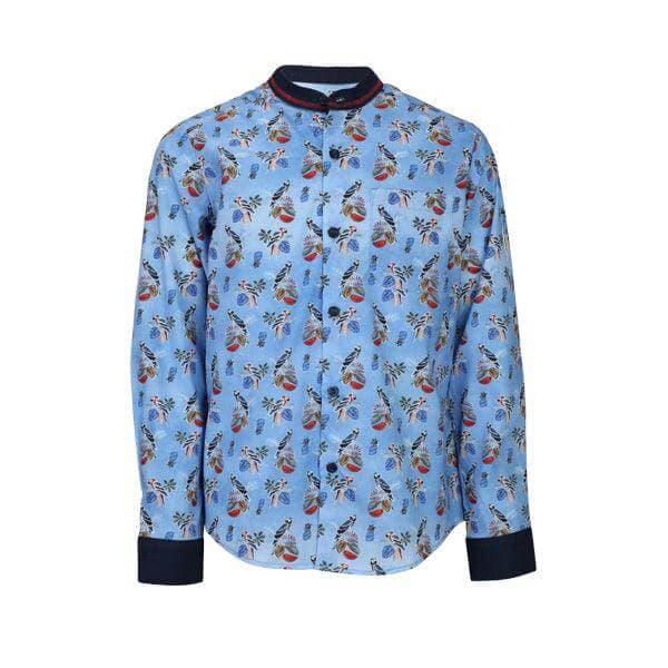 SKY BLUE L/S COTTON SHIRT