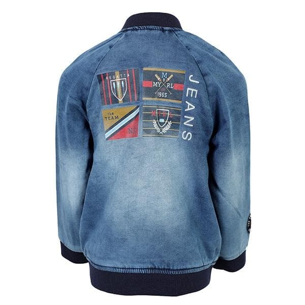 DENIM BLUE L/S  ZIPPER JACKET