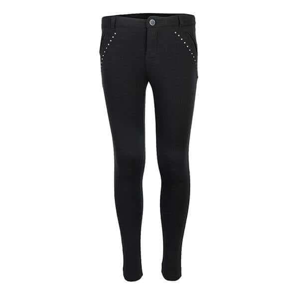 BLACK KNIT LONG PANTS